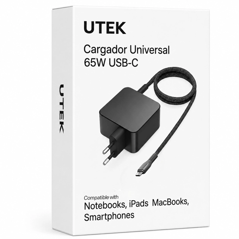 CARGADOR UNIVERSAL USB-C PARA SMARTPHONE Y NOTEBOOK 65W SEC - 1