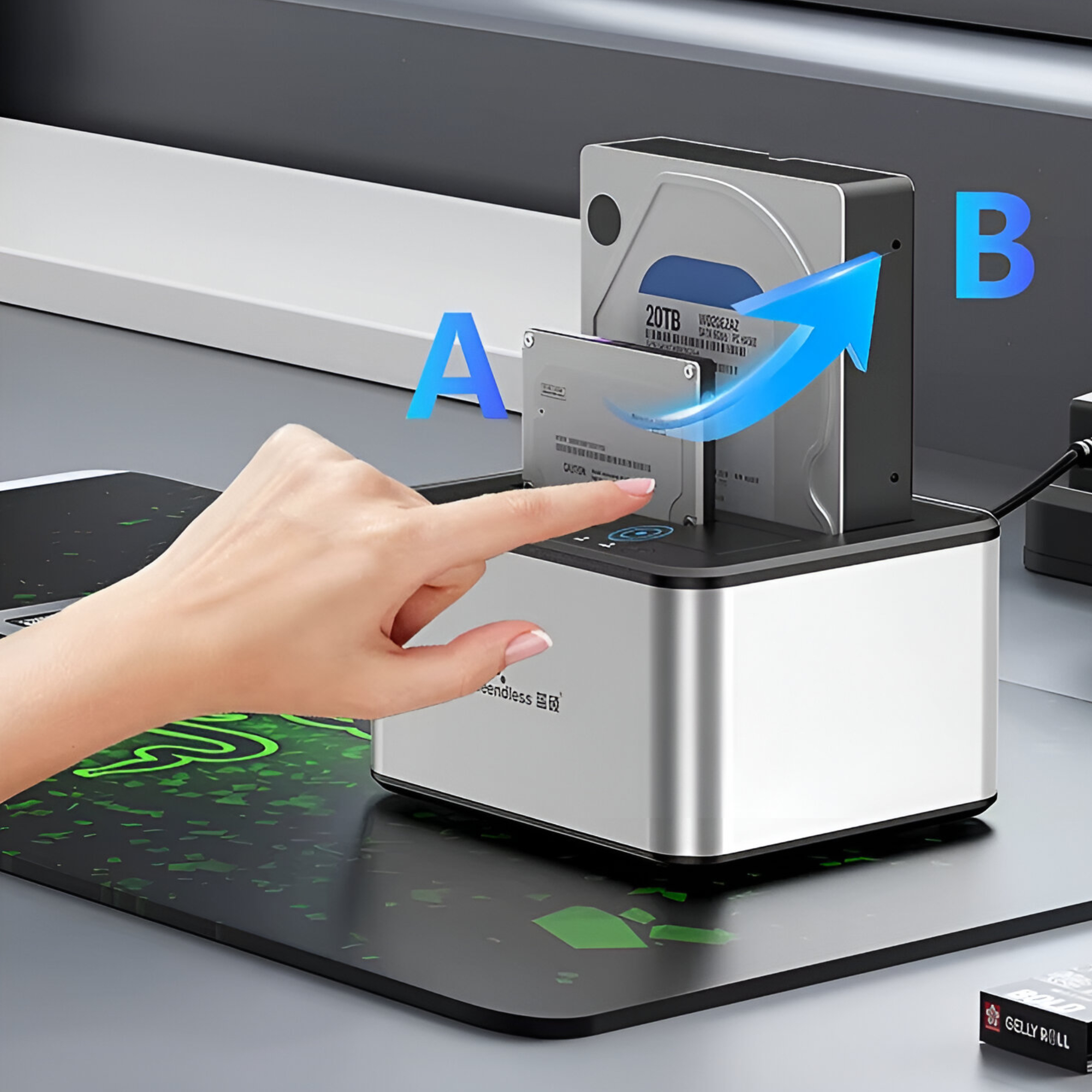 LECTOR DE DISCOS SATA USB 3.0 DOCKING STATION DUAL DCK250D - 6