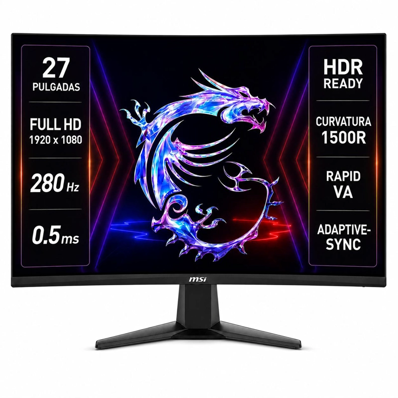 MONITOR GAMER MSI 27' FULL HD 280HZ+ HDR ULTRA FLAT IPS 1MS - 1
