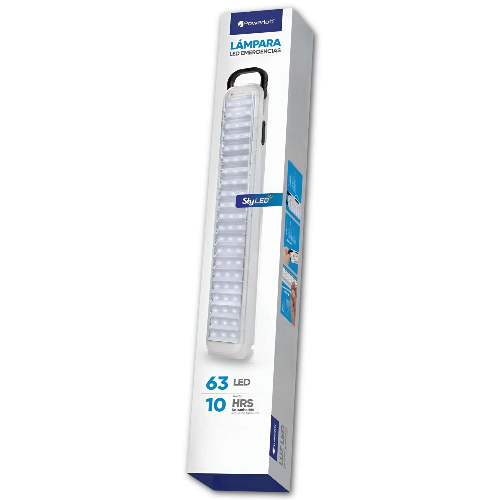 LAMPARA DE EMERGENCIA RECARGABLE DE 63 LED 10HR DE AUTONOMIA - 3