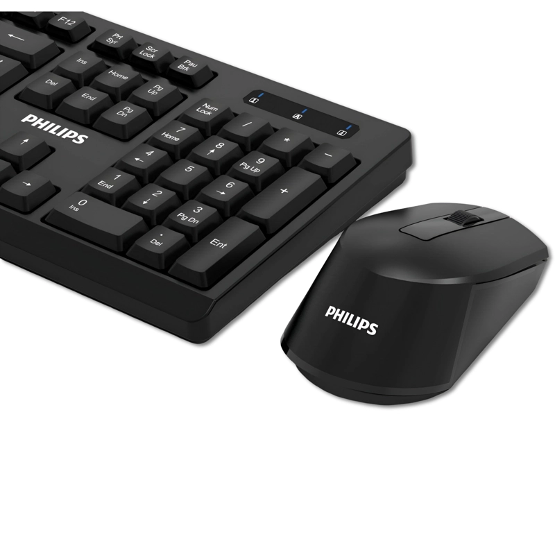 MOUSE Y TECLADO INALAMBRICO PHILIPS QUIET EDITION USB 2.4GHZ - 6
