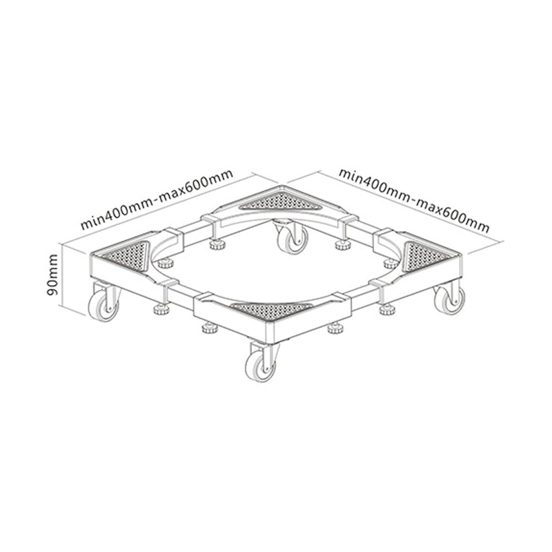 PLATAFORMA MOVIL CON RUEDAS PARA REFRIGERADORES & LAVADORAS - 8