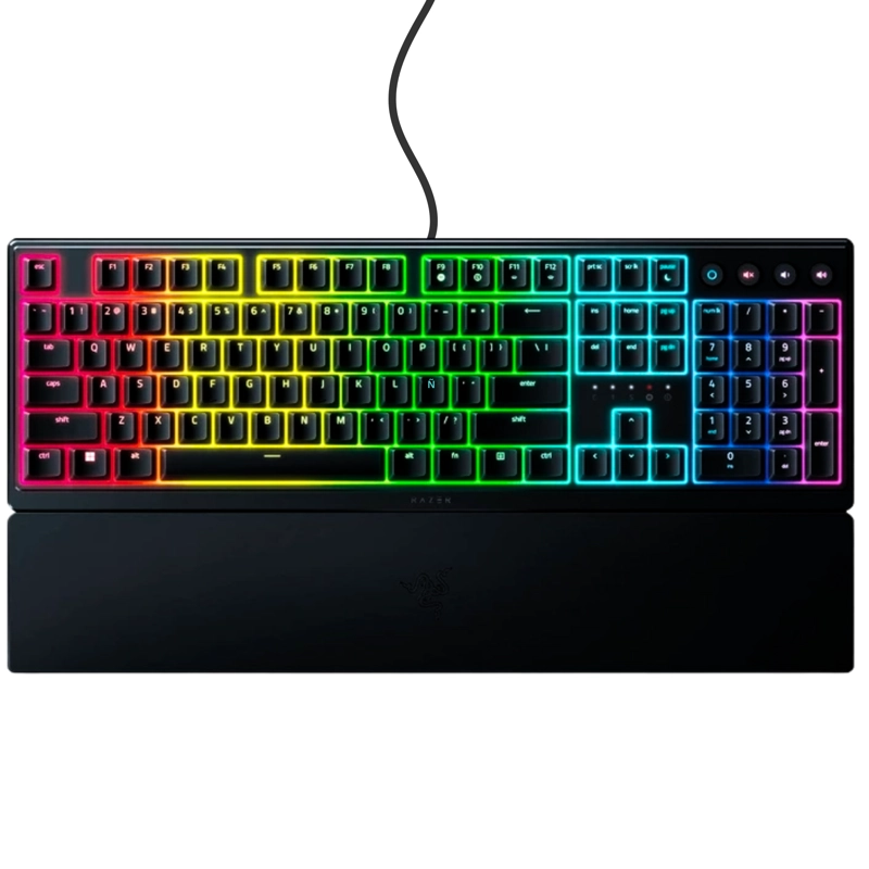 TECLADO GAMER RAZER ORNATA V3 RGB CON APOYA MUÑECAS ESPAÑOL - 1