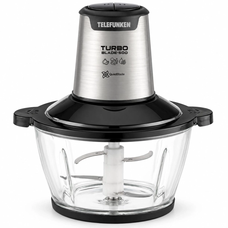 PICADORA DE ALIMENTOS TURBO BLADE 600W BOWL VIDRIO 1.5 LT - 2