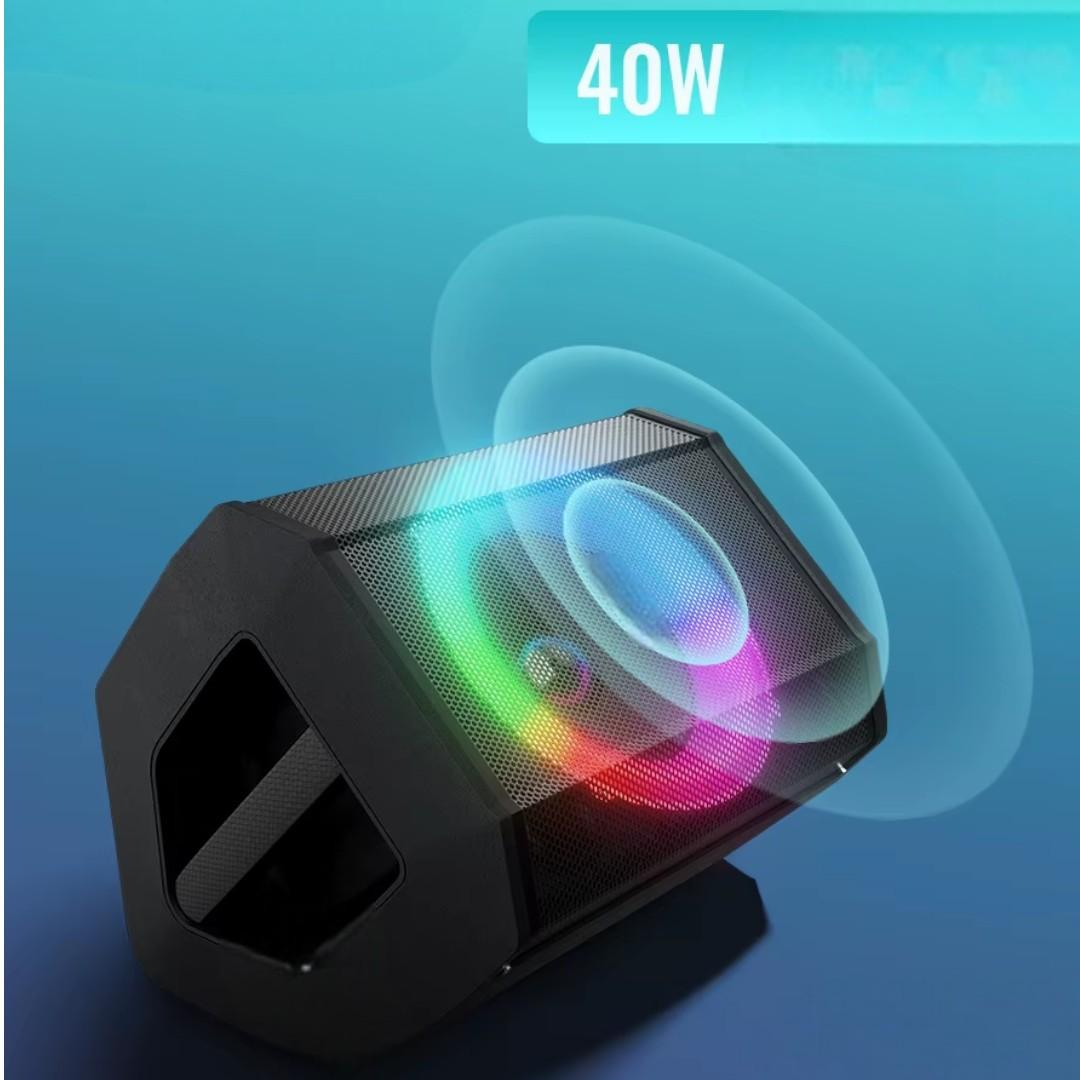 PARLANTE BLUETOOTH FLAMING CHROMA RGB 40W RMS C/MIC WIRELESS - 8