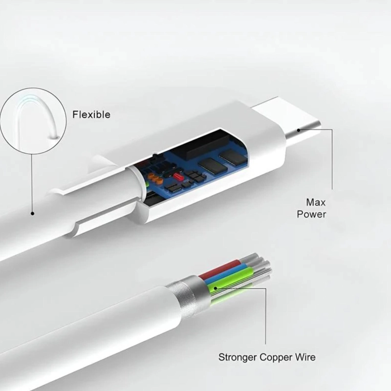 CABLE DE DATOS USB-C A USB-C PD 100W ANDROID AUTO/CARPLAY 1M - 5