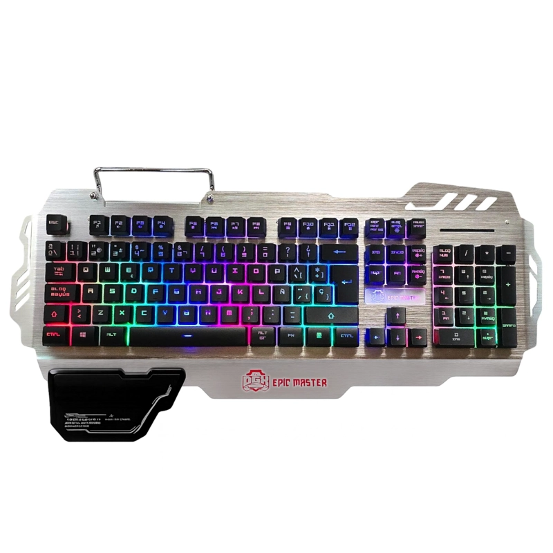 TECLADO GAMER PROFESIONAL DGX EPIC MASTER RGB + APOYA MUÑECA - 7