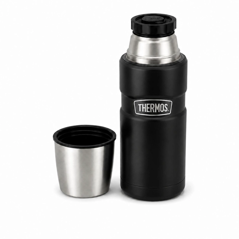 TERMO PREMIUM THERMOS KING INOX SK2000 470ML 18H/24H BLACK - 2