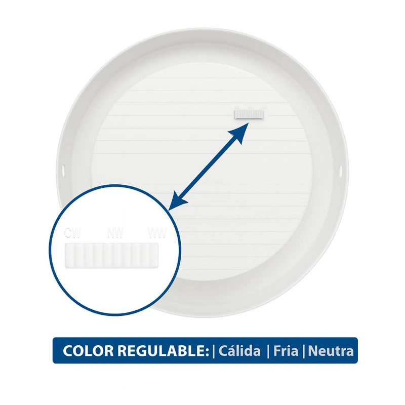 PLAFON LED SOBREPUESTO 24W CCT LUZ CALIDA/ NEUTRA/ FRIA 29CM - 8