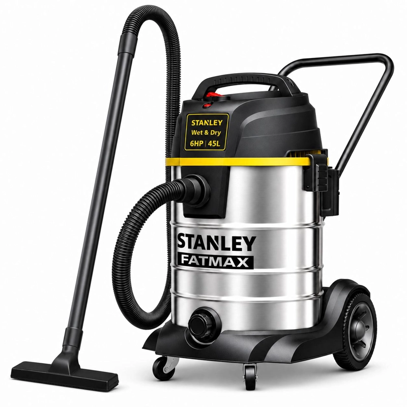 ASPIRADORA PROFESIONAL STANLEY WET & DRY 45L INOX LINE 1200W - 1