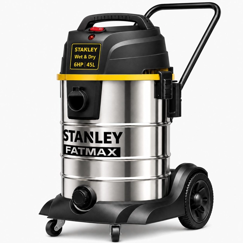 ASPIRADORA PROFESIONAL STANLEY WET & DRY 45L INOX LINE 1200W - 3