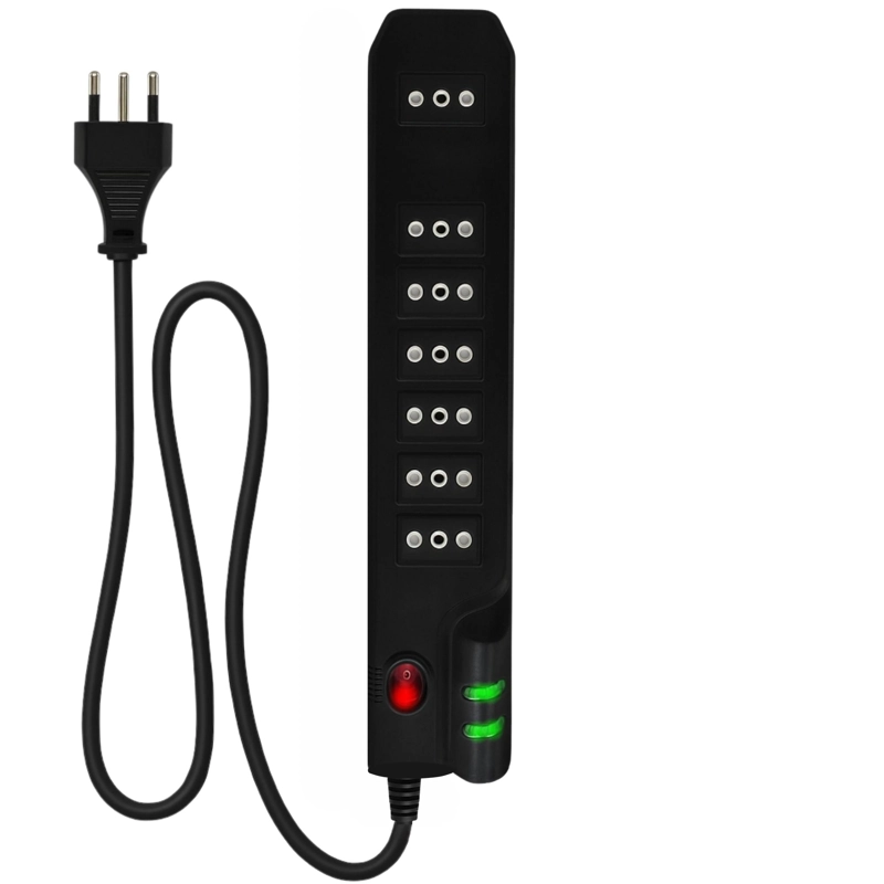 ALARGADOR 5MT  7 SALIDAS CON PROTECION DE VOLTAJE 2500W SEC - 6