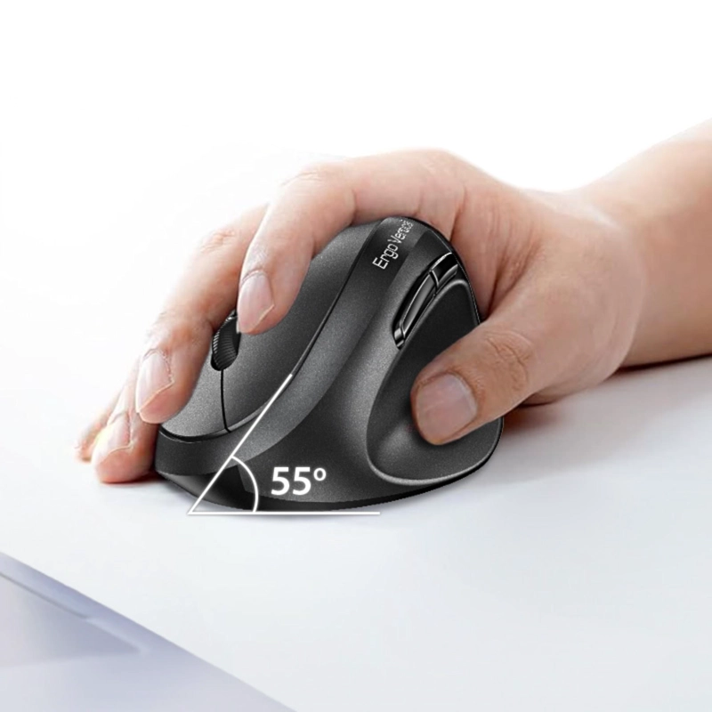 MOUSE VERTICAL  ERGONOMIC DUAL WIRELESS BT+2.4G + COPILOT AI - 4