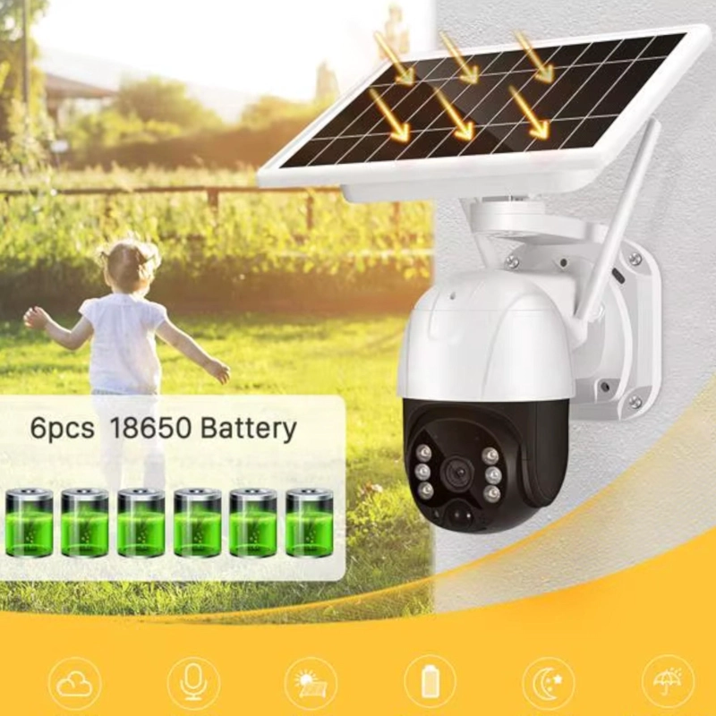 CAMARA DE SEGURIDAD SOLAR AUTONOMA ROBOTICA 360° 4G LTE  3MP - 9