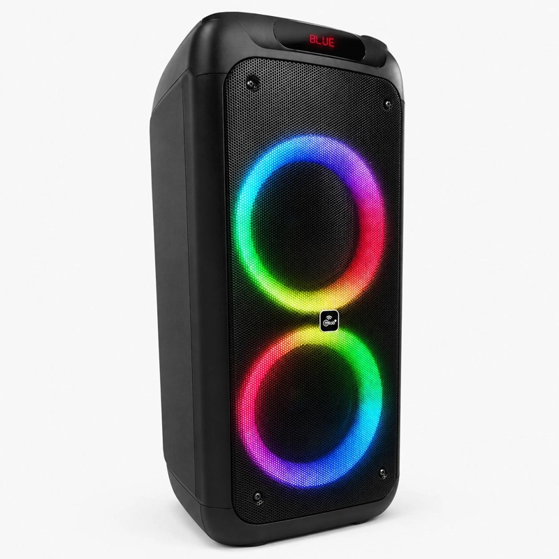 PARLANTE KARAOKE 10' FLAMING POWERBASS MICWIRELESS 75W BLACK - 9