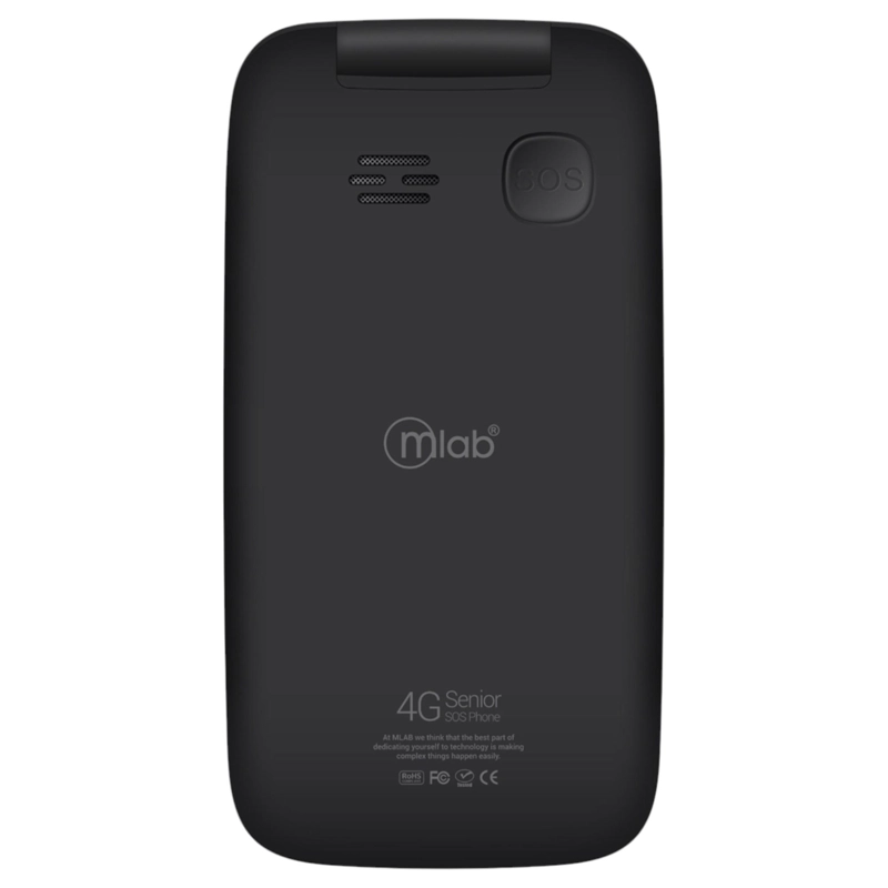 TELE FONO SENIOR ADULTO MAYOR 4G ALMEJA CON BASE DE  CARGA INALAMBRICA - NEGRO - 7