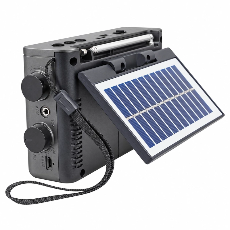 RADIO SOLAR RECARGABLE AM FM/ SW/ TF/ USB/ BT RETRO SUNSHINE - 3