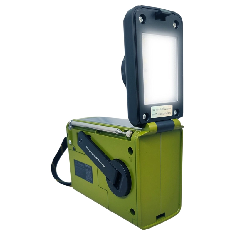 RADIO DE EMERGENCIA SOLAR RECARGABLE + DINAMO AM/ FM/ SW/ BT GREEN EDITION - 4