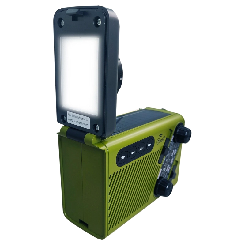 RADIO DE EMERGENCIA SOLAR RECARGABLE + DINAMO AM/ FM/ SW/ BT GREEN EDITION - 5