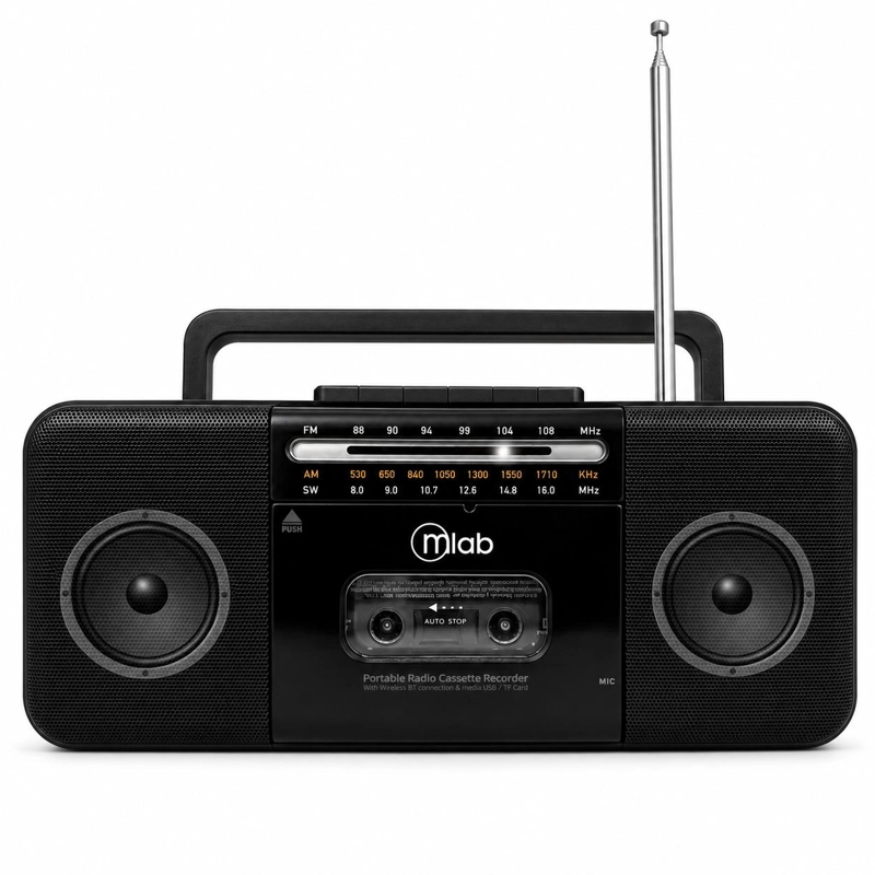 RADIO AM/ FM/ BT/ MP3/ BLUETOOTH  CON CASSETTE CF-28  OLD TIME 1980'S - 2