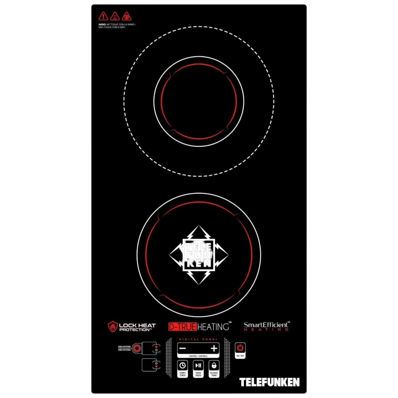 COCINA ELE CTRICA ENCIMERA DUAL VITROCERAMICA TOUCH 3200W SEC - 4