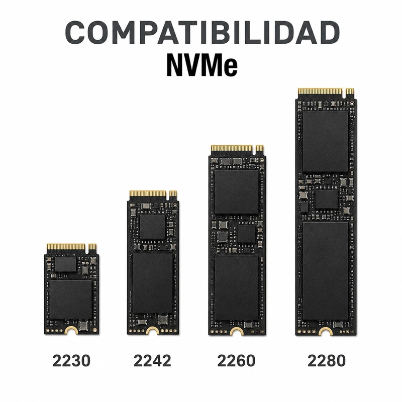 COFRE DE DISCOS SSD M2 PCI-E NVME HIGH SPEED CASE USB-C 2 TB - 3