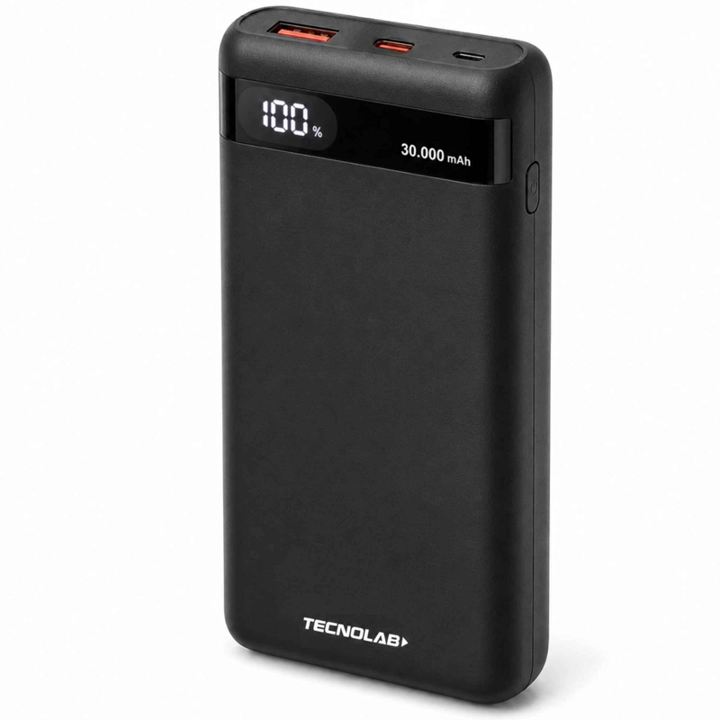 POWERBANK ULTRA RAPIDO DE 30.000 MAH MULTIPUERTOS BLACK - 1