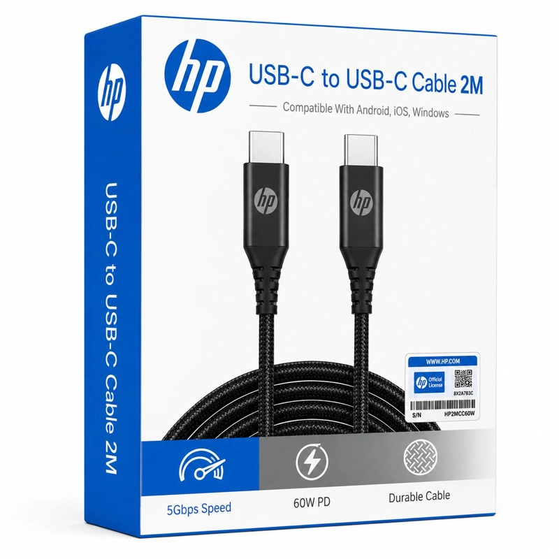 CABLE HP USB-C A USB-C POWER DELIVERY 60W HP 2 METROS - 1