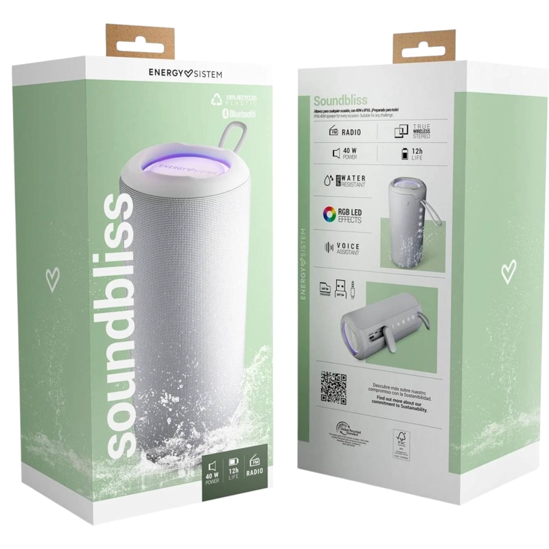 PARLANTE PORTATIL BT ENERGY SISTEM SOUNDBLISS TWS 40W /12HRS - 4