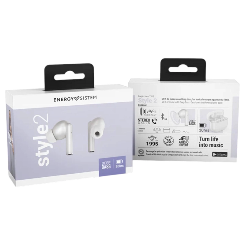AUDIFONOS BLUETOOTH TWS ENERGY SISTEM STYLE 2 PERL DEEP BASS 20HRS - 9
