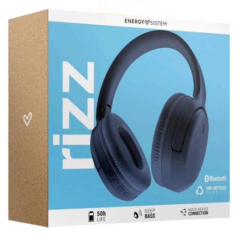 AUDIFONOS BLUETOOTH ENERGY SISTEM RIZZ FOLD NAVY DEEP BASS 50 HRS - 5