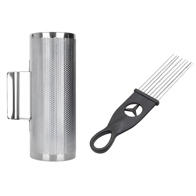 GUIRO MUSICAL ULTRA COMPACTO INOXIDABLE 25X7CM CON CEPILLO - 2