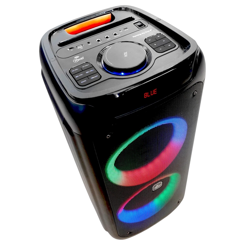 PARLANTE KARAOKE FLAMING BIG BASS DUAL 8' MICWIRELESS 60WRMS - 3