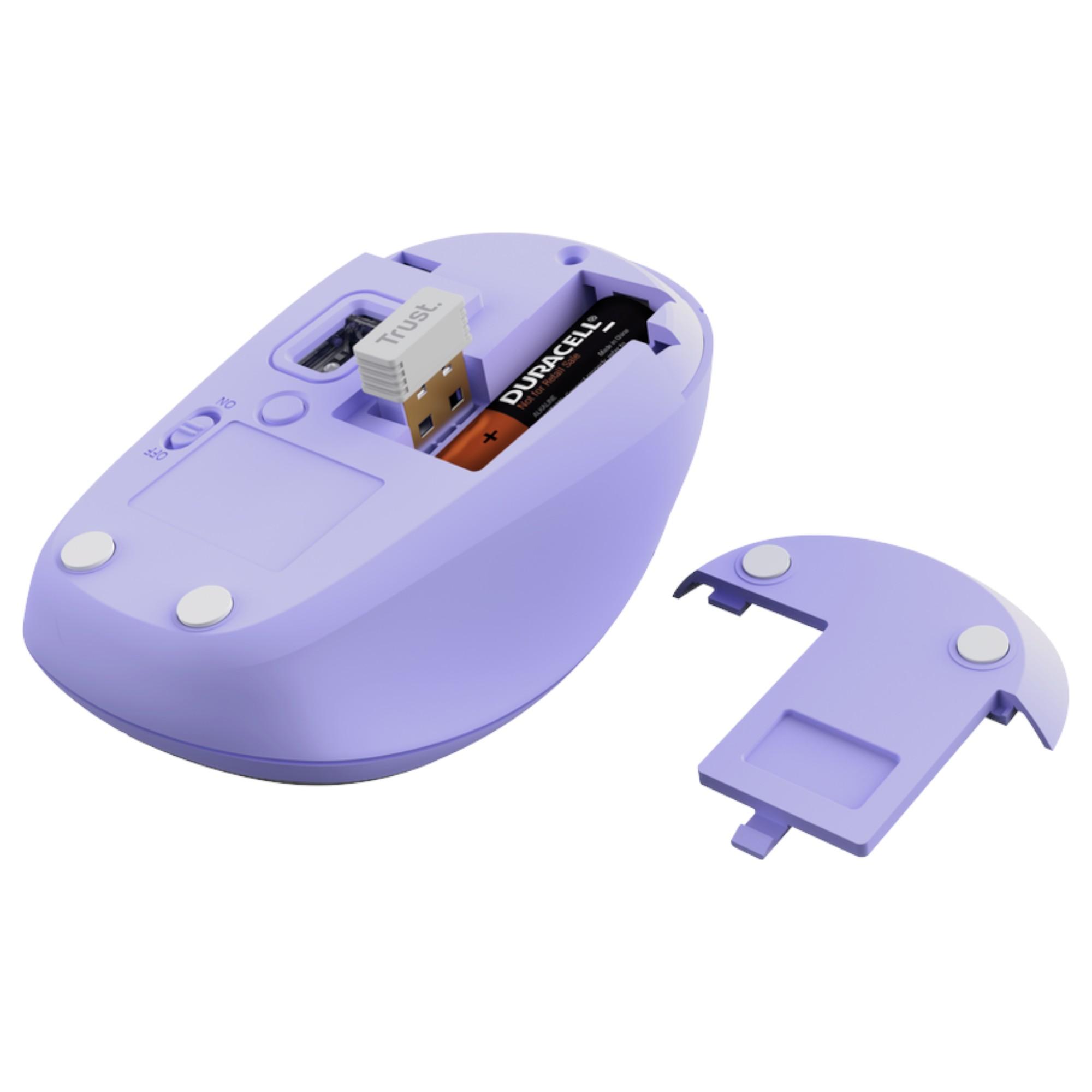 MOUSE INALAMBRICO TRUST YVI+ PURPURA MULTI-DISPOSITIVOS - 4