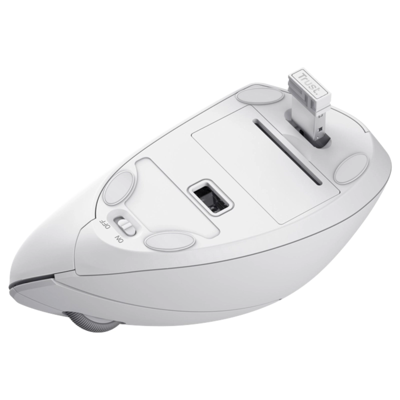 MOUSE VERTICAL INALAMBRICO ERGONOMICO TRUST VERTO WHITE - 5
