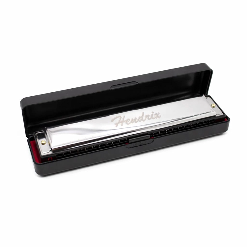 ARMONICA DE  24 NOTAS INOXIDABLE CON FUNDA - 1