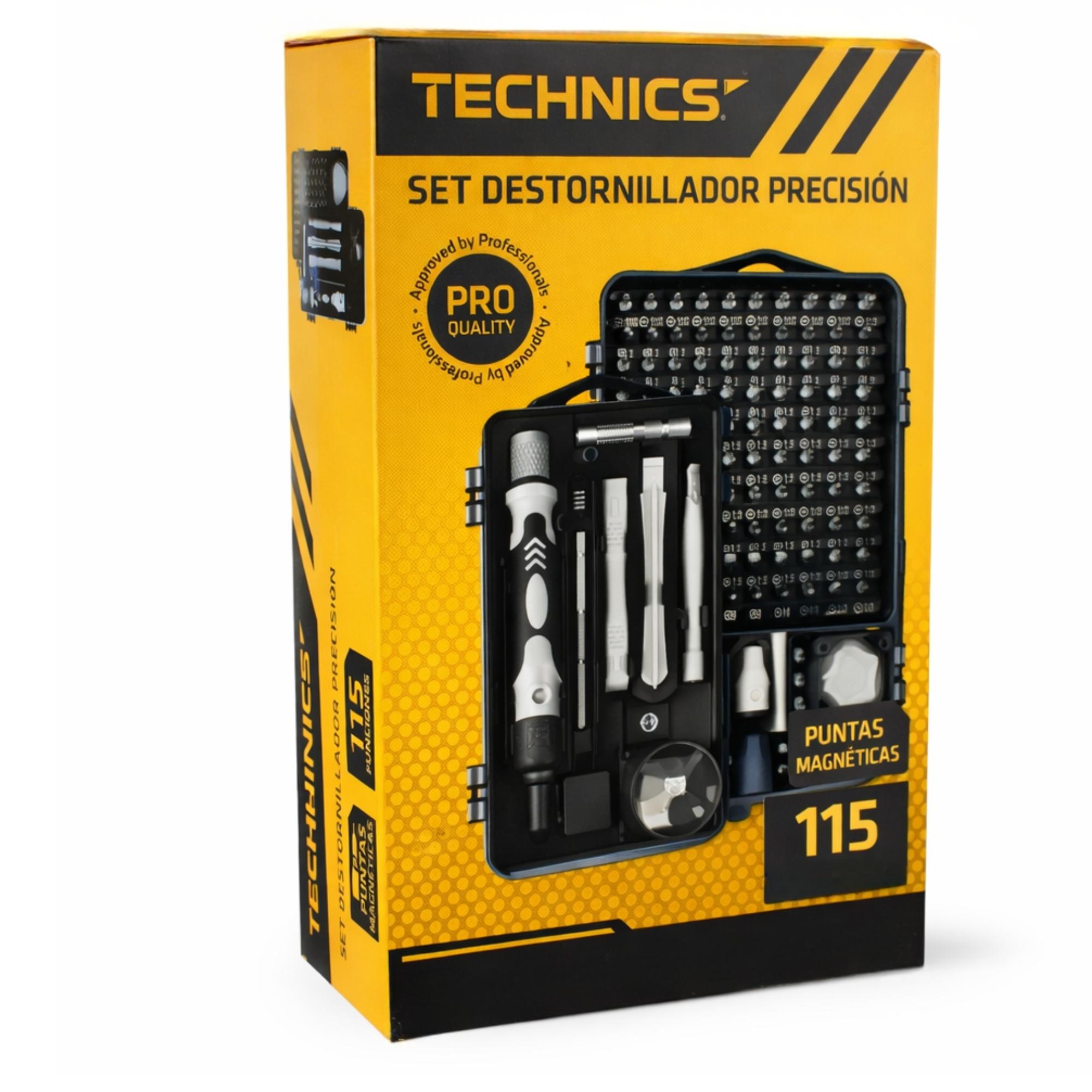 SET DESTORNILLADOR 115PCS IMANTADOS ALTA PRECISION TECHNICS - 1