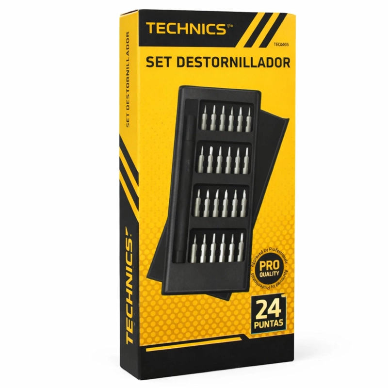 SET DESTORNILLADOR 24PCS IMANTADOS ALTA PRECISION TECHNICS - 1
