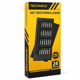 SET DESTORNILLADOR 24PCS IMANTADOS ALTA PRECISION TECHNICS - 2