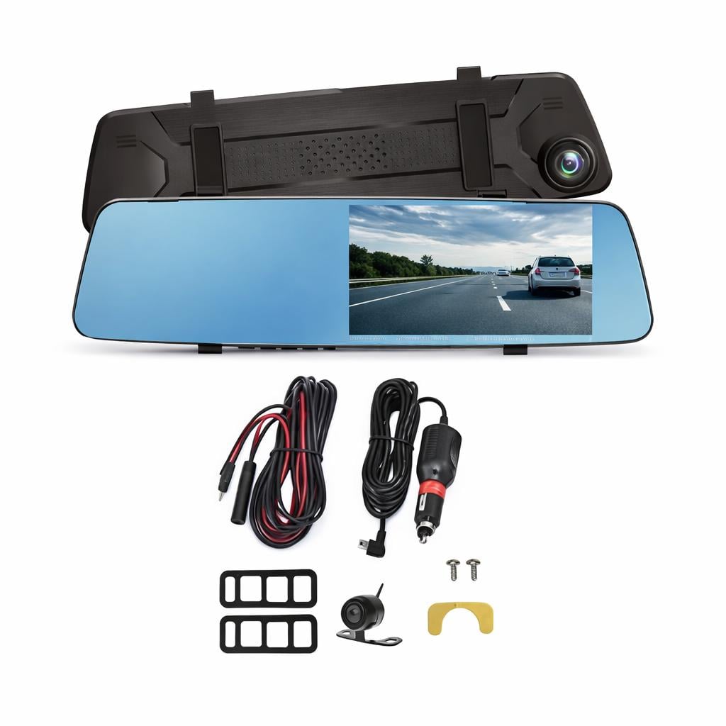 DASHCAM ESPEJO RETROVISOR DUAL CAMARA FRONTAL Y TRASERA FHD - 8