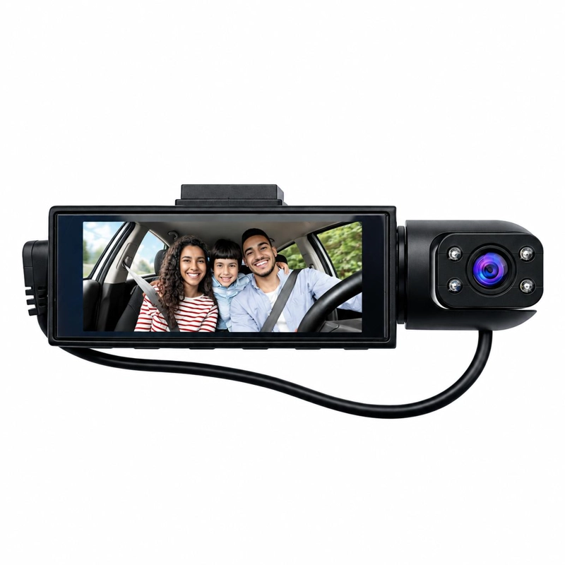 DASHCAM CAMARA FRONTAL E INTERIOR CON VISION NOCTURNA FHD - 3