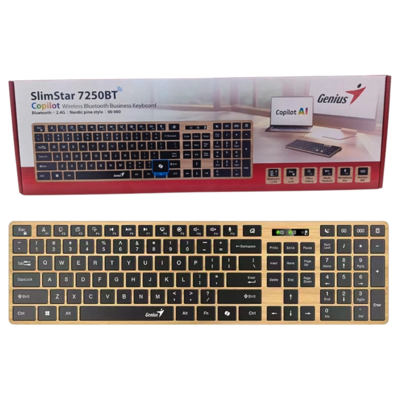 TECLADO DUAL WIRELESS BLUETOOTH + USB 2G SLIMSTAR COPILOT AI - 7