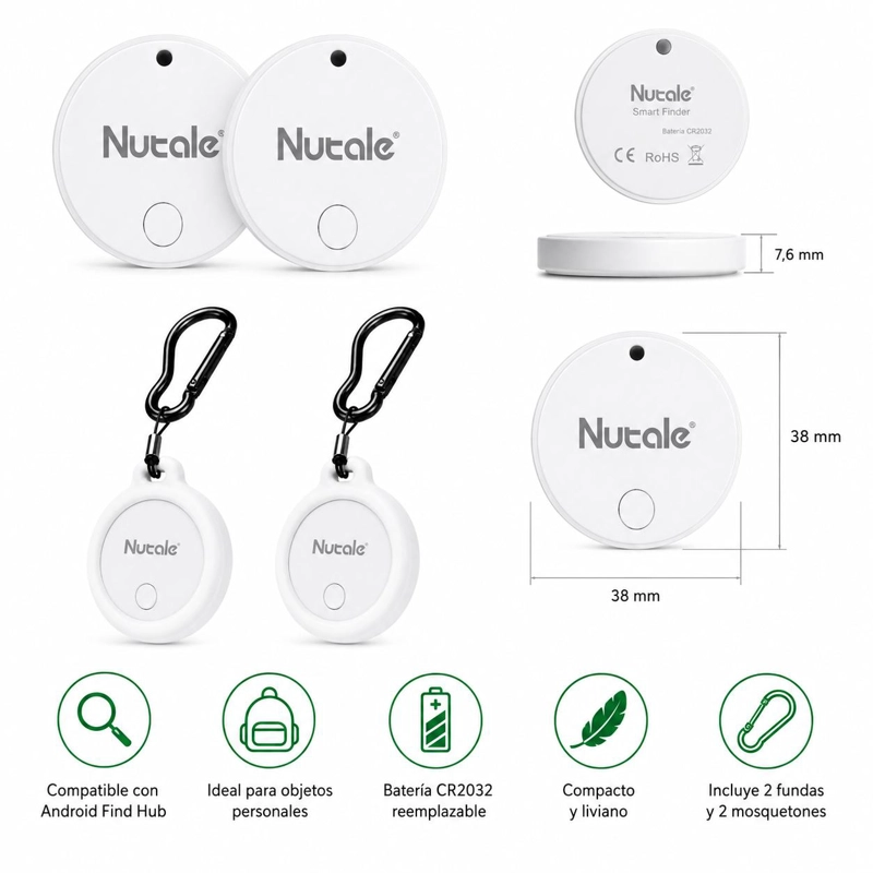 KIT DE 2 LOCALIZADORES GPS  PARA ANDROID FIND HUB GOOGLE - 8