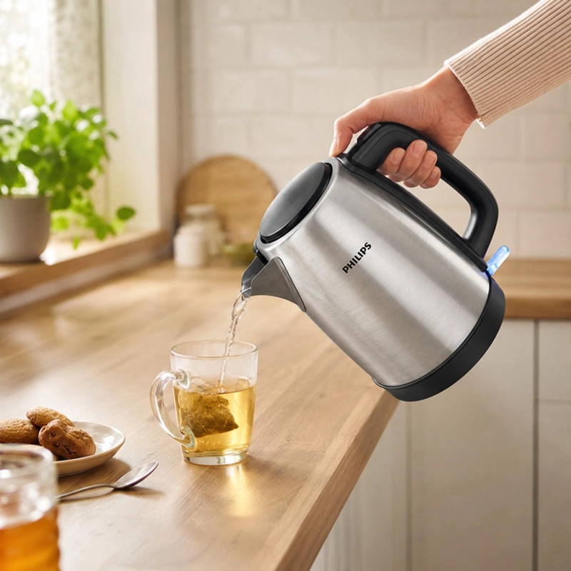 HERVIDOR PHILIPS  1.7L ACERO INOXIDABLE BASE GIRATORIA 360° - 4
