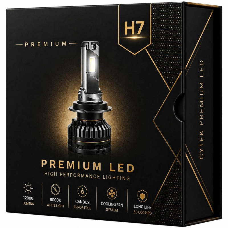 KIT DE LUCES TURBO LED H7 CANBUS 65W PREMIUM LIGTH 12000LM - 7