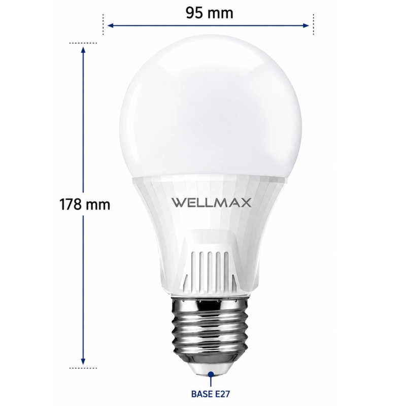 AMPOLLETA LED WELLMAX 23W LUZ FRIA E27 CON CHIP LED SAMSUNG - 4