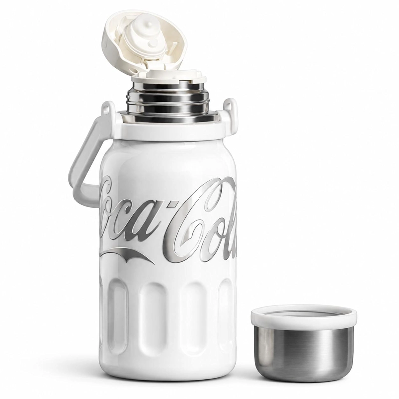TERMO GERM DE ACERO INOXIDABLE COCA-COLA 1.2L WHITE EDITION - 2