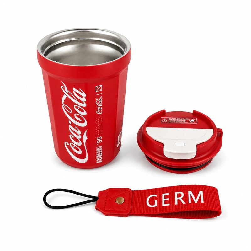 VASO TERMICO MUG GERM COCA-COLA ACERO INOXIDABLE 390ML RED - 4