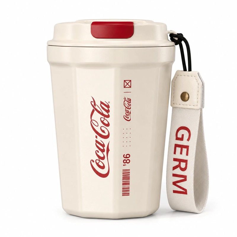 VASO TERMICO MUG GERM COCA-COLA ACERO INOXIDABLE 390ML WHITE - 2