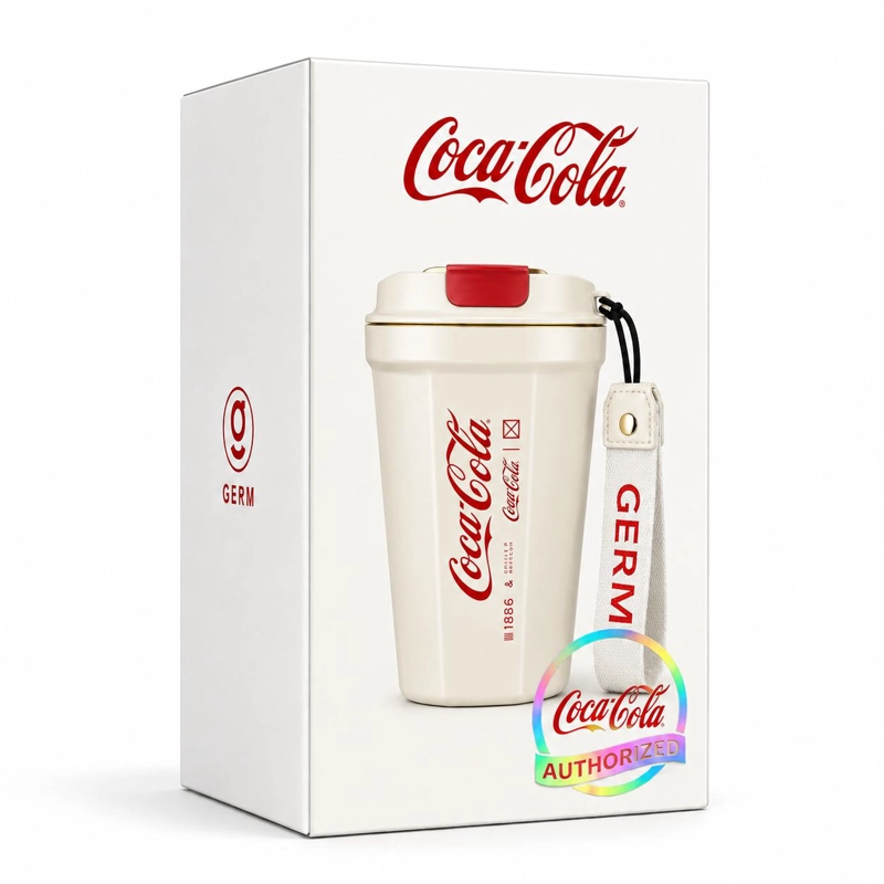 VASO TERMICO MUG GERM COCA-COLA ACERO INOXIDABLE 390ML WHITE - 8